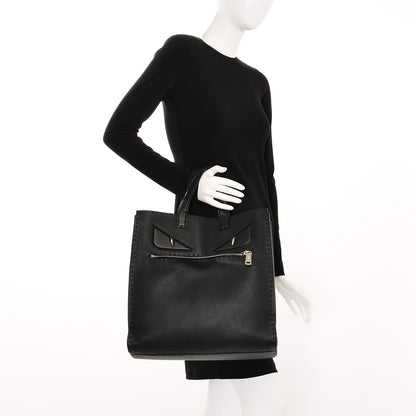 Fendi Cuoio Romano Selleria Monster Eyes Tote Black 2 of 8
