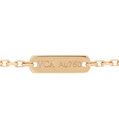 Van Cleef & Arpels 18K Yellow Gold Guilloche Vintage Alhambra Pendant Necklace 5 of 6