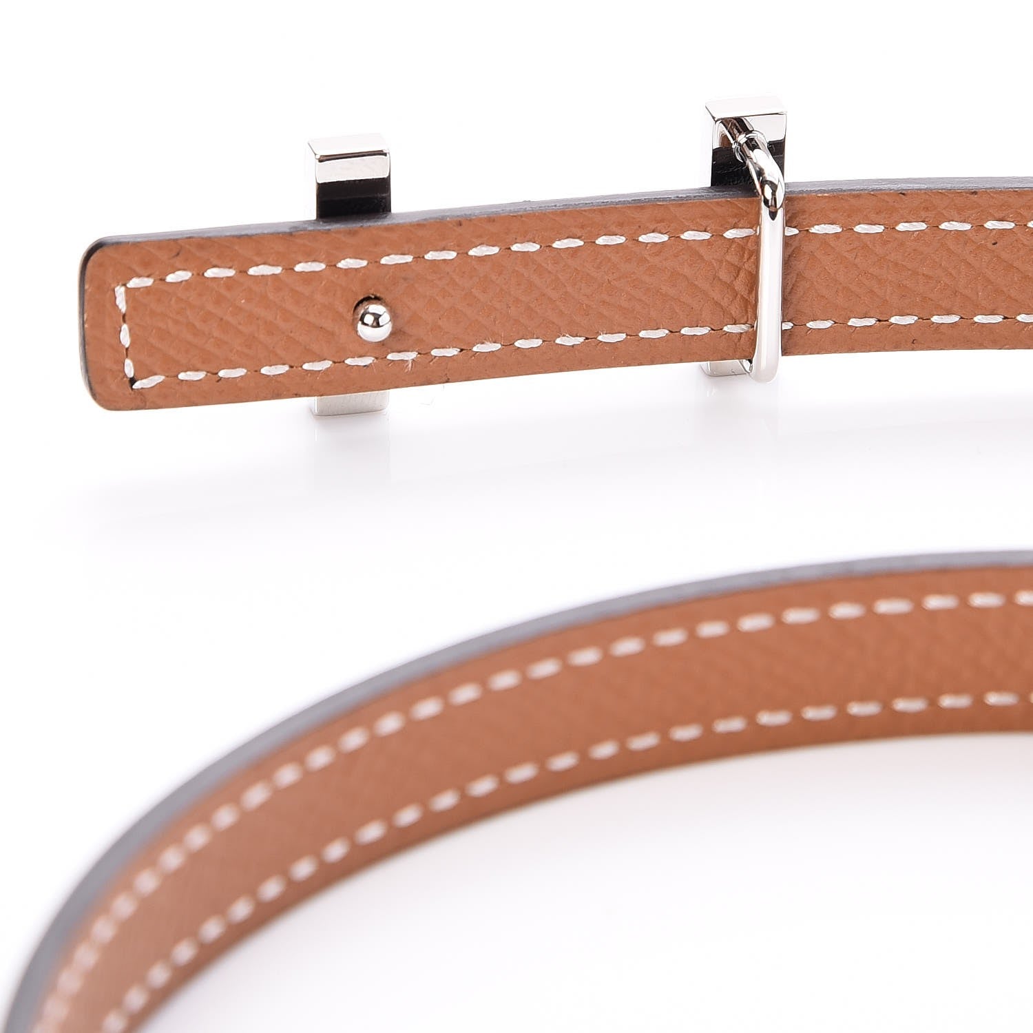 Hermes Swift Epsom 13mm Quizz H Belt 75 Black Gold 6 of 8