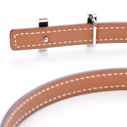 Hermes Swift Epsom 13mm Quizz H Belt 75 Black Gold 6 of 8