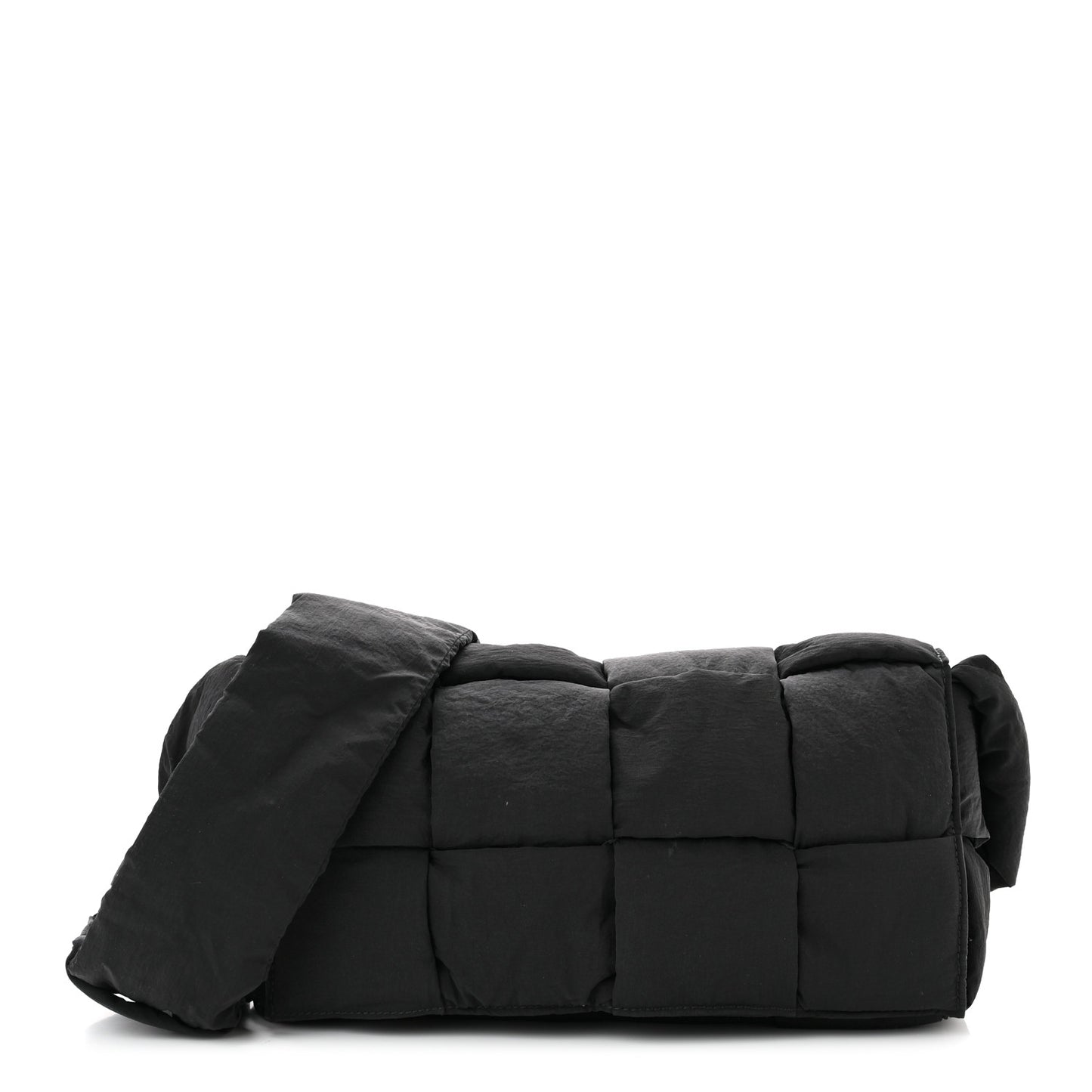 Nylon Intrecciato Padded Tech Cassette Bag Black