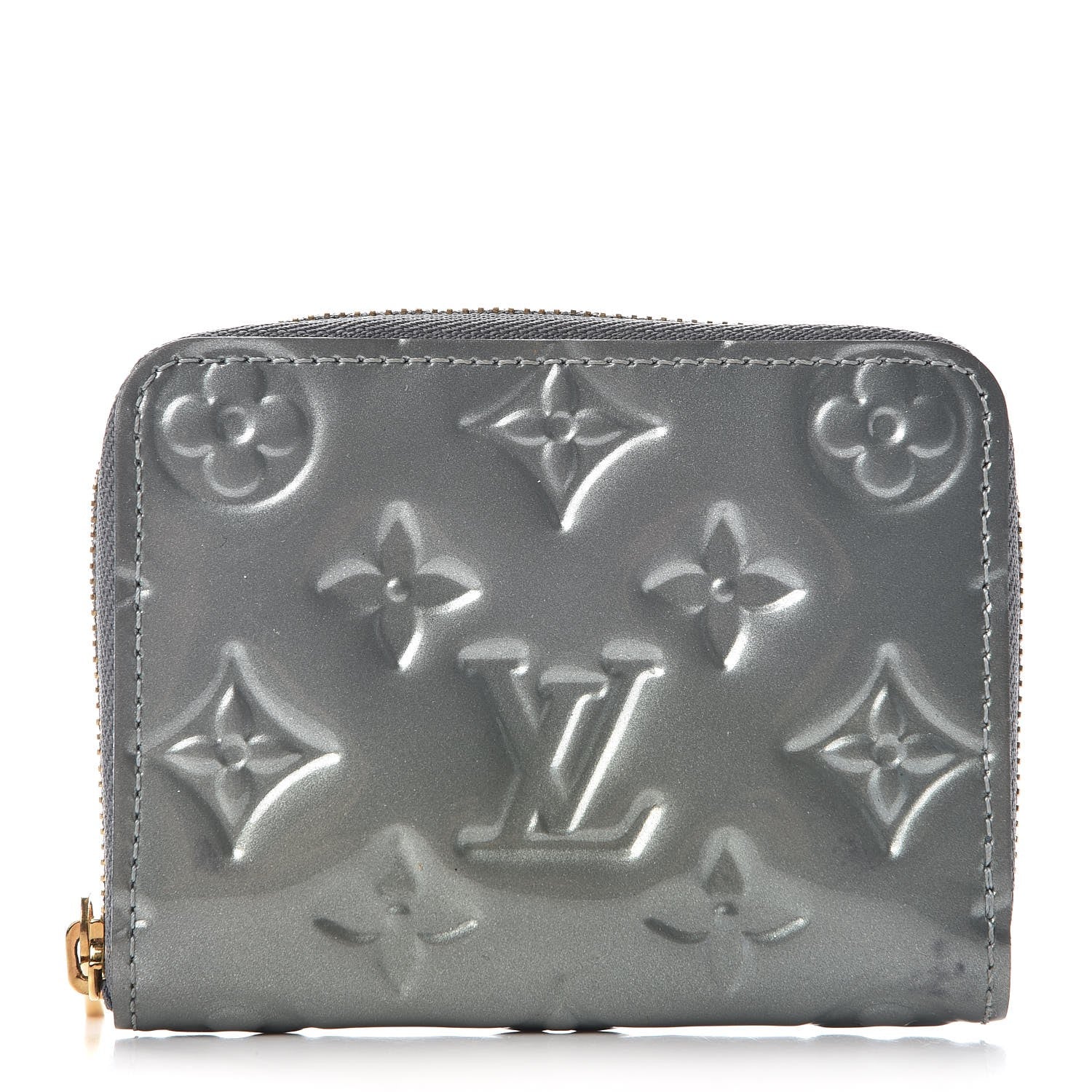 Louis Vuitton Vernis Zippy Coin Purse Wallet Grey Givre 1 of 7