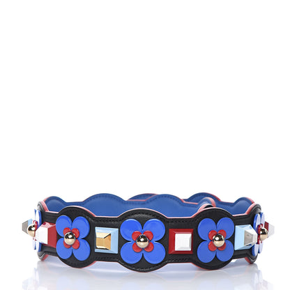 Fendi Vitello Dolce Plexiglass Flowerland Studded Strap You Black Multicolor 2 of 4