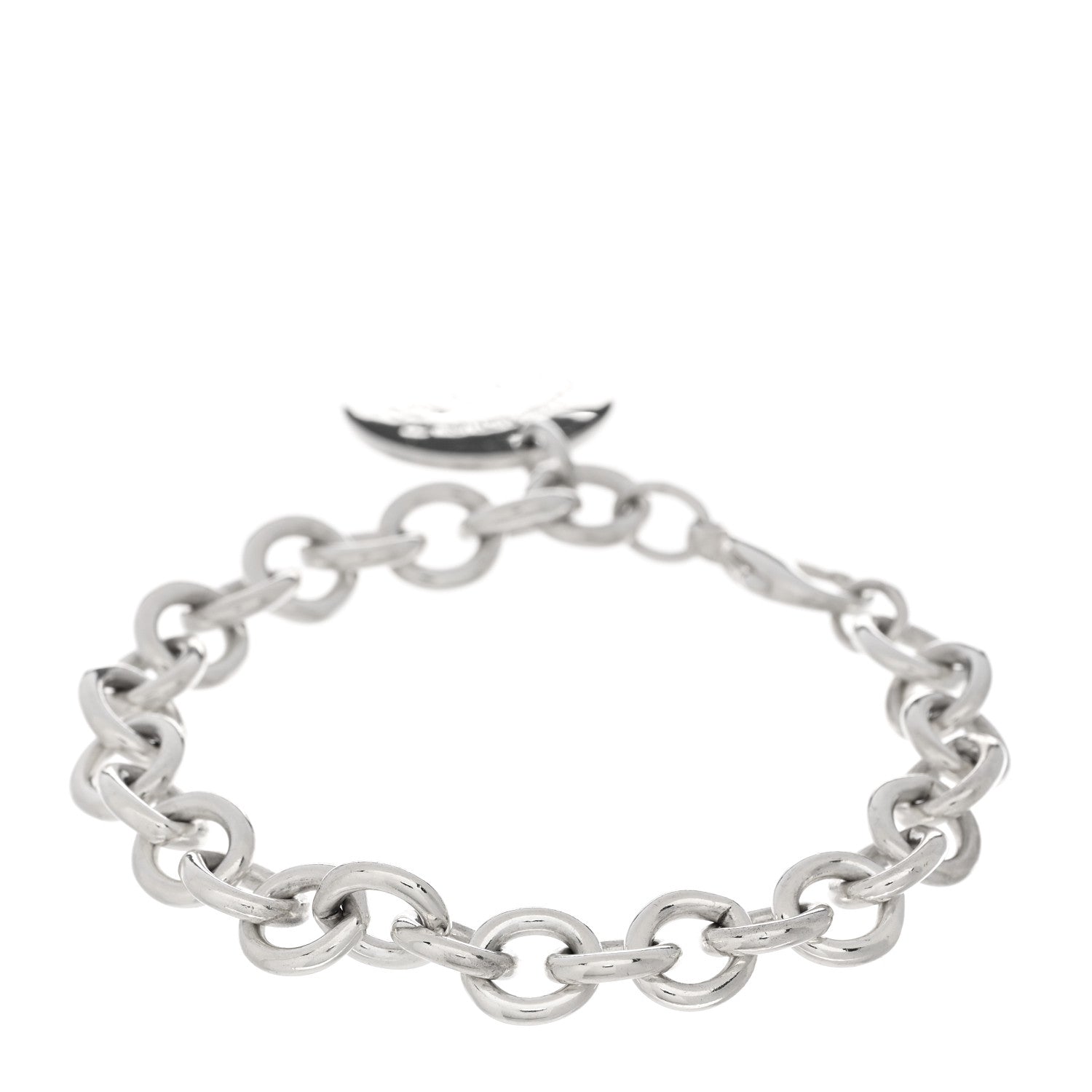 Tiffany Sterling Silver Return to Tiffany Round Tag Charm Bracelet 2 of 3