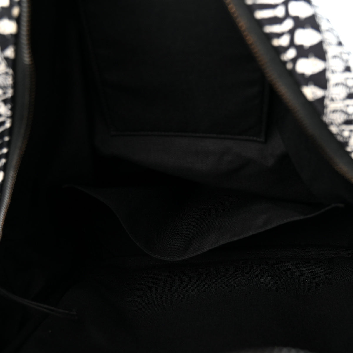 Nylon City Skeleton Print Backpack Black White