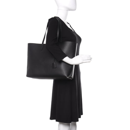 Saint Laurent Calfskin Large Shopping Tote Black 2 of 12