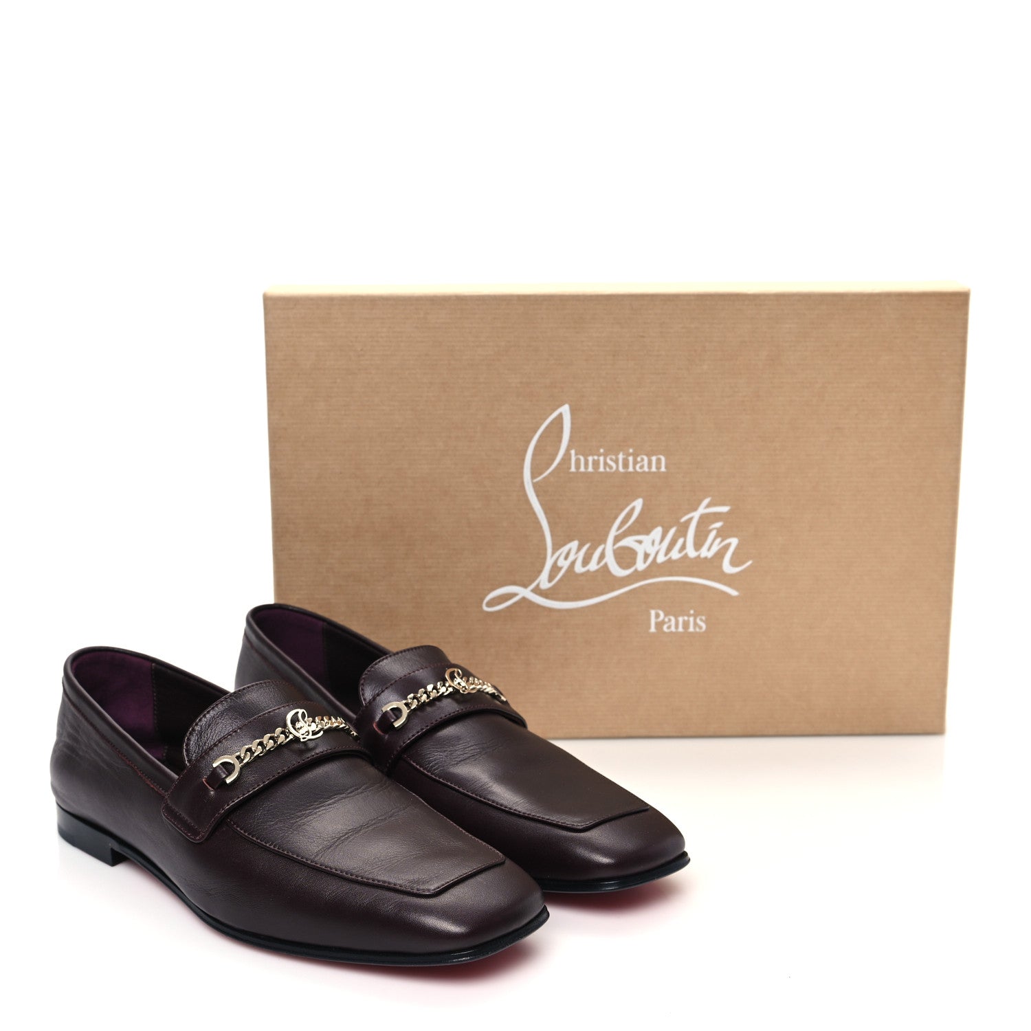 Christian Louboutin Calf Glove MJ Mock Womens Flat 36 Merlot 8 of 8