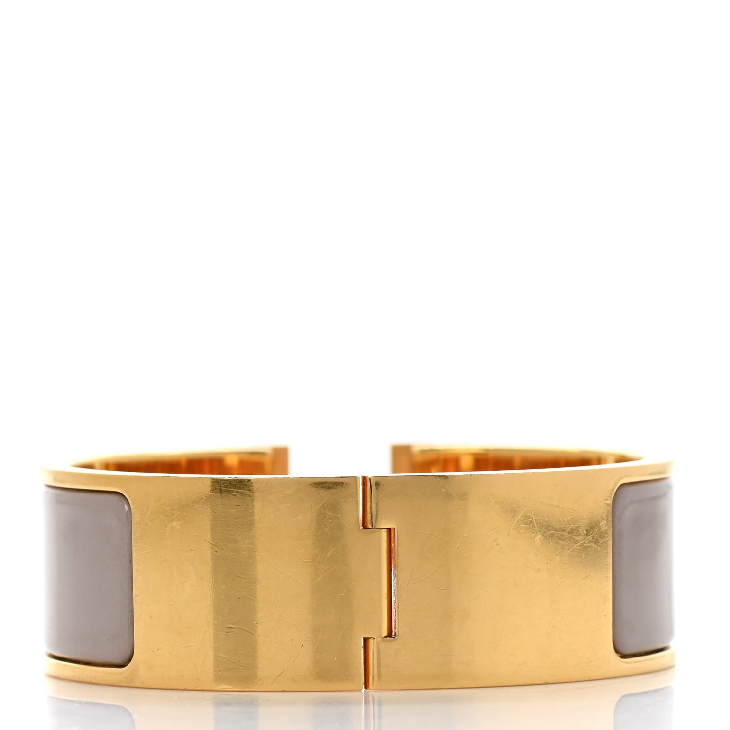 Hermes Enamel Wide Clic Clac H Bracelet PM Marron Glace 3 of 4