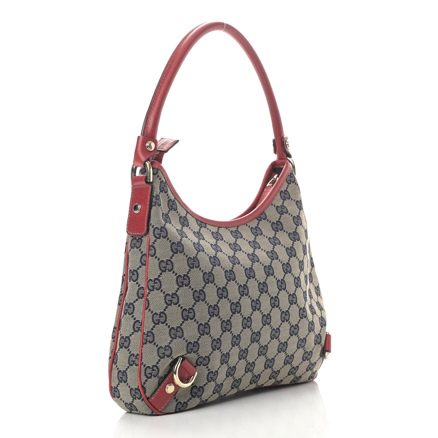 Monogram Medium Abbey D Ring Hobo Navy Red