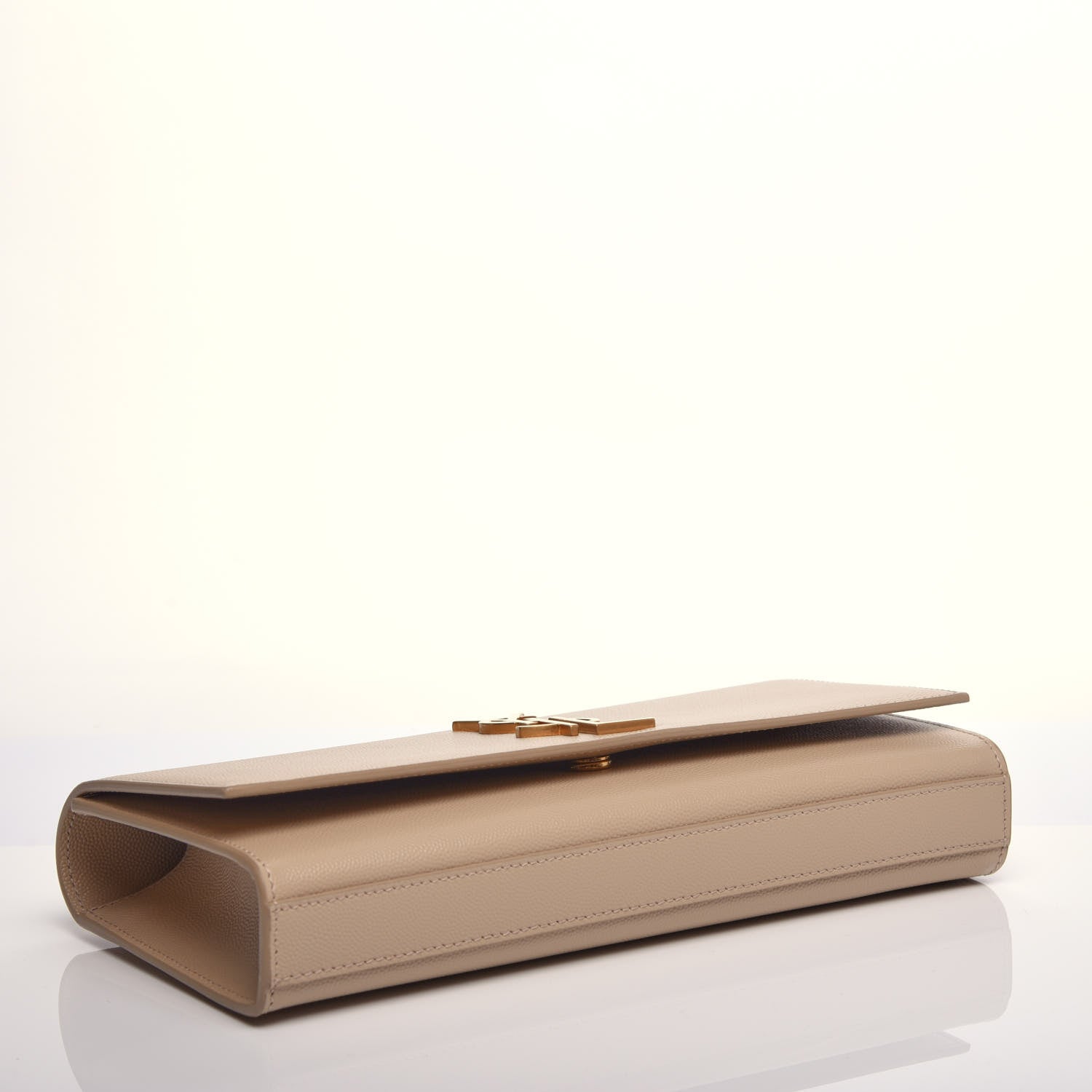 Saint Laurent Grain De Poudre Classic Monogram Cassandre Clutch Nude 3 of 10