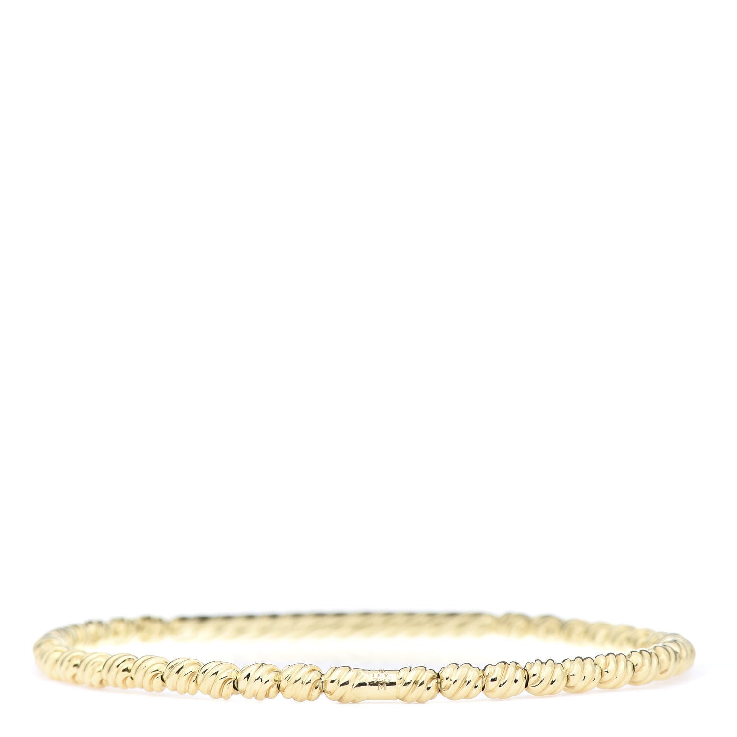 David Yurman 18K Yellow Gold Diamond Petite Pave Flex Bracelet 3 of 5