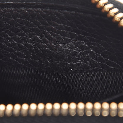 Gucci Pebbled Calfskin Soho Compact Disco Zip Around Wallet Black 6 of 8
