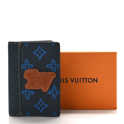 Louis Vuitton Monogram LV Record Pocket Organizer NM Blue 9 of 9