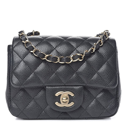 Chanel Metallic Caviar Quilted Mini Square Flap Black 1 of 10