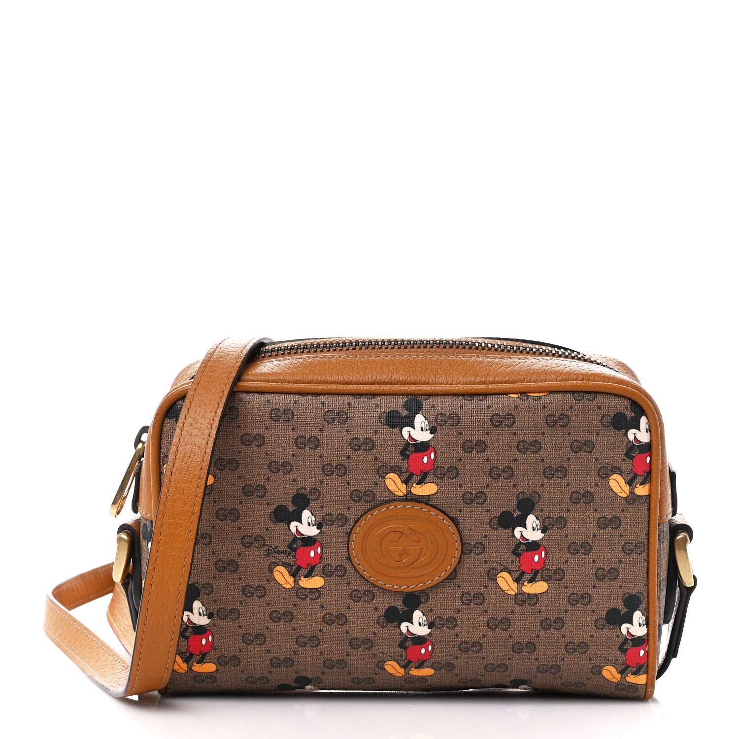 Gucci X DISNEY Mini Vintage GG Supreme Monogram Mickey Mouse Shoulder Bag Beige Vintage Sun Oil 1 of 10