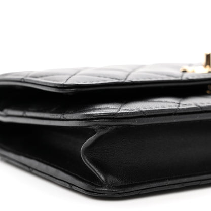Chanel Lambskin Quilted Trendy CC Wallet On Chain WOC Black 10 of 15