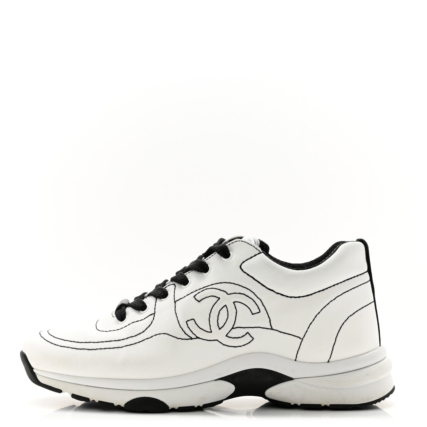 Cotton Womens CC Sneakers 37 White Black