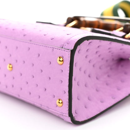 Gucci Ostrich Web Mini Diana Tote Bag Purple 9 of 11