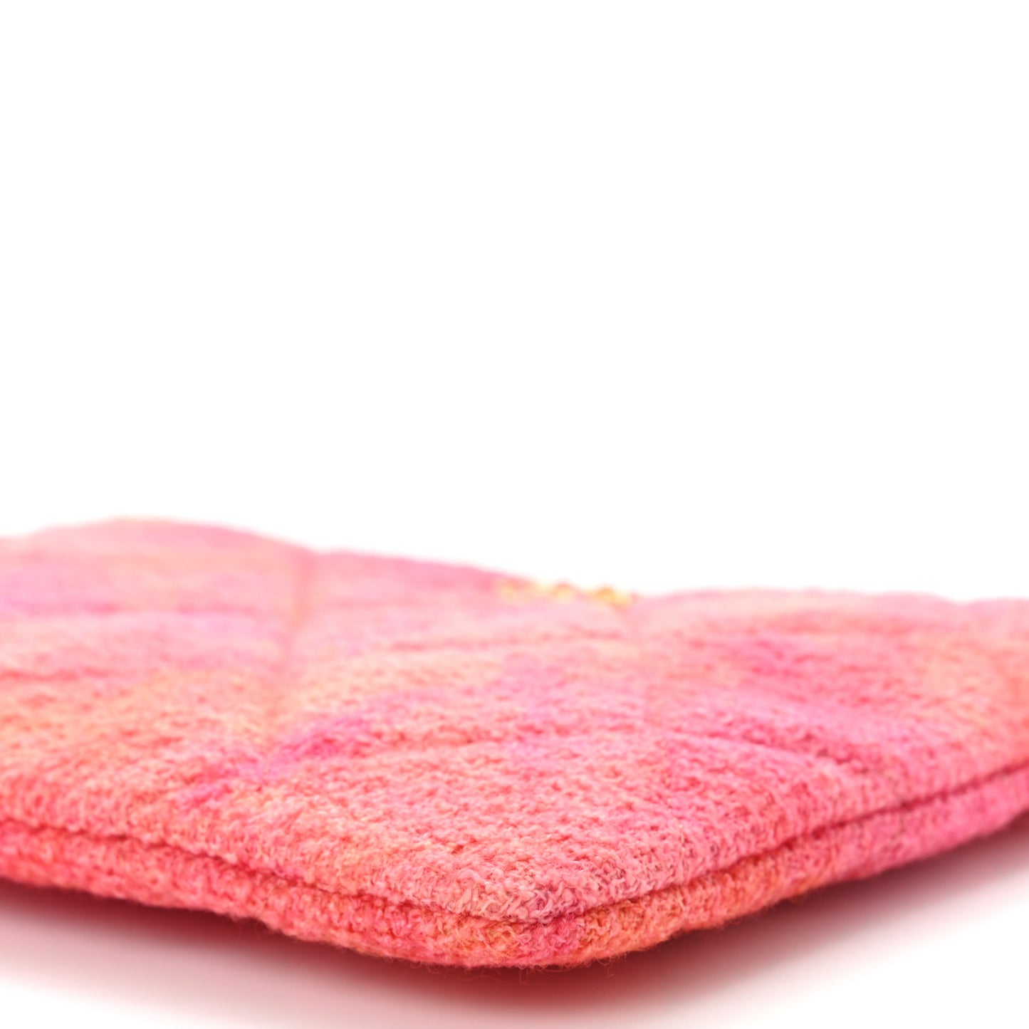 Tweed Large Chanel 19 Cosmetic Case Coral Pink