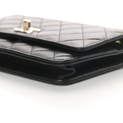 Chanel Lambskin Quilted Trendy CC Wallet On Chain WOC Black 11 of 14
