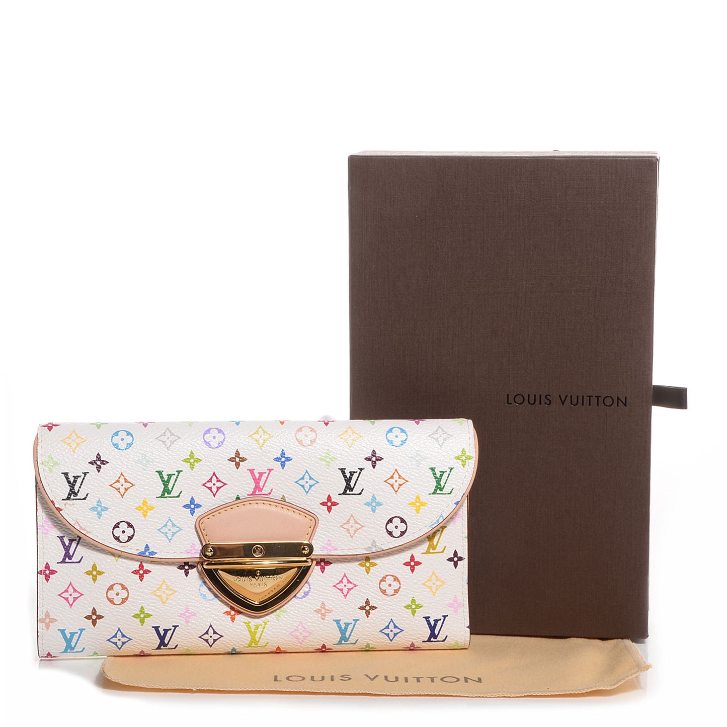 Monogram Multicolor Eugenie Wallet White