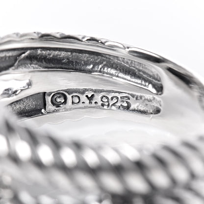 David Yurman Sterling Silver Diamond Black Onyx 11mm Albion Ring 53 6.5 5 of 5