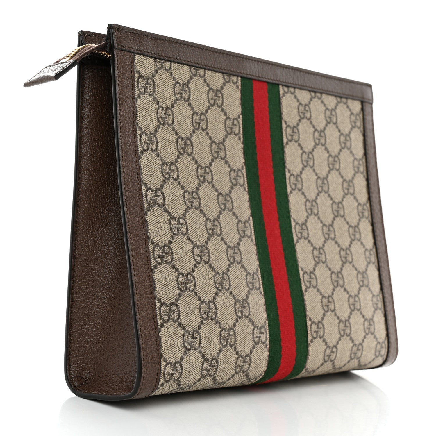 Gucci GG Supreme Monogram Web Ophidia Pouch Brown 3 of 7