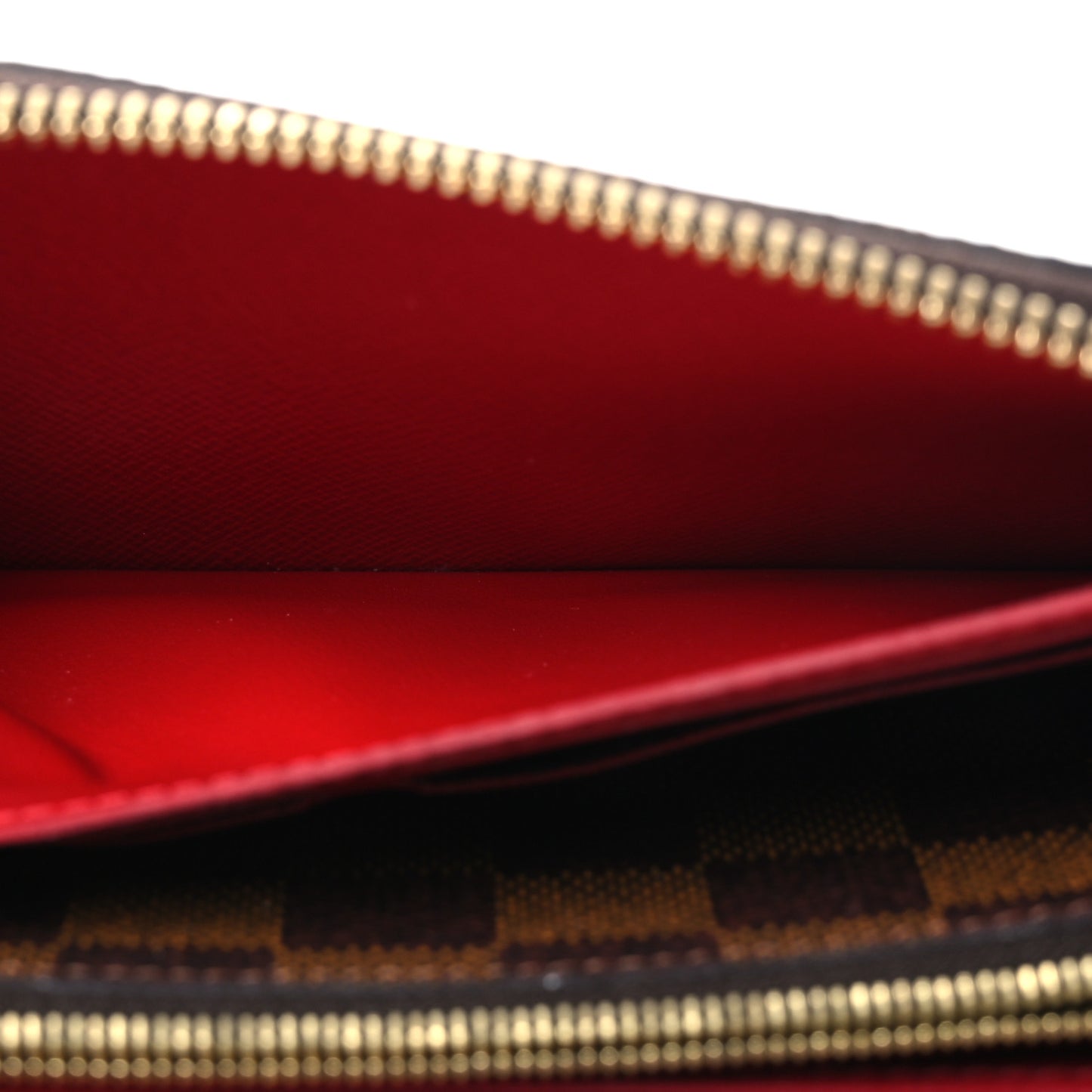 Damier Ebene Clemence Wallet Cherry