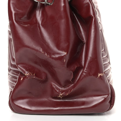 Chanel Vinyl Coco Ming Tote Dark Red 10 of 19