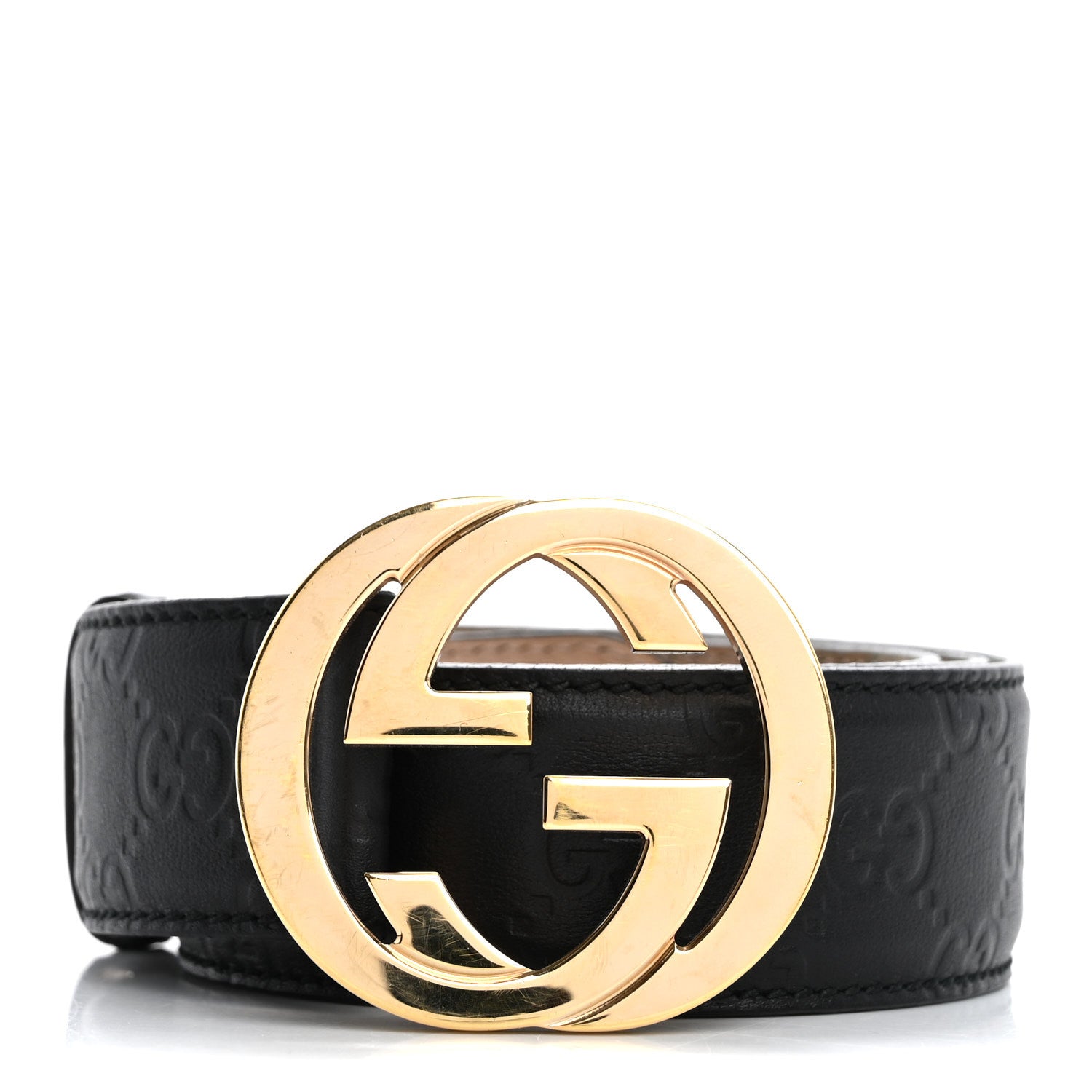 Gucci Guccissima Interlocking G Belt 95 38 Black 1 of 10