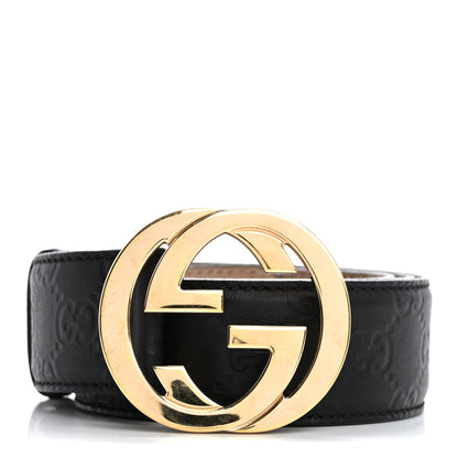 Gucci Guccissima Interlocking G Belt 95 38 Black 1 of 10