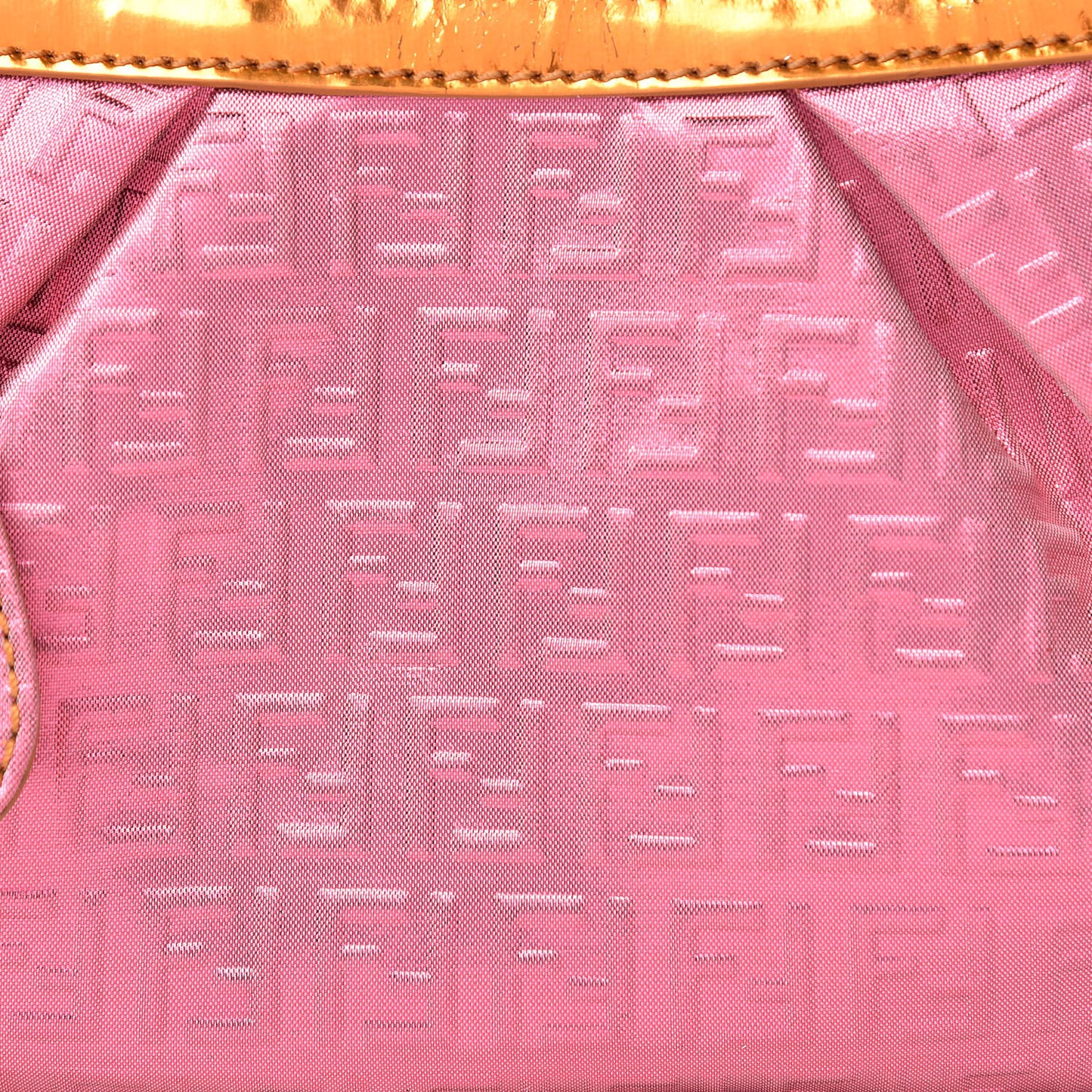 Metallic Lurex Patent Zucchino Pochette Pink Orange