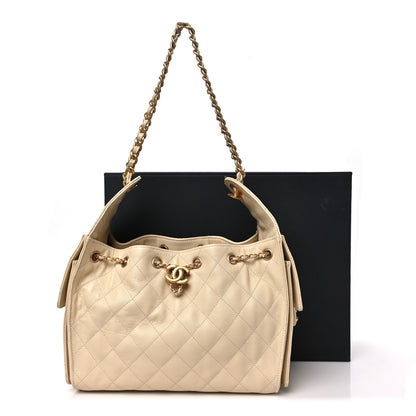 Chanel Caviar Quilted Small Chanel 25 Handbag Beige 10 of 10