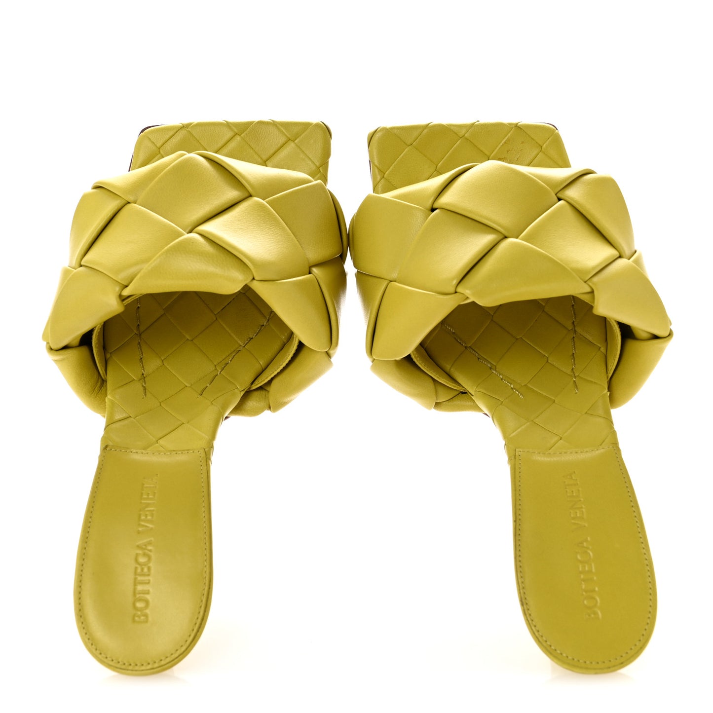 Nappa Maxi Intrecciato Lido 90mm Mule Sandals 35 Acid