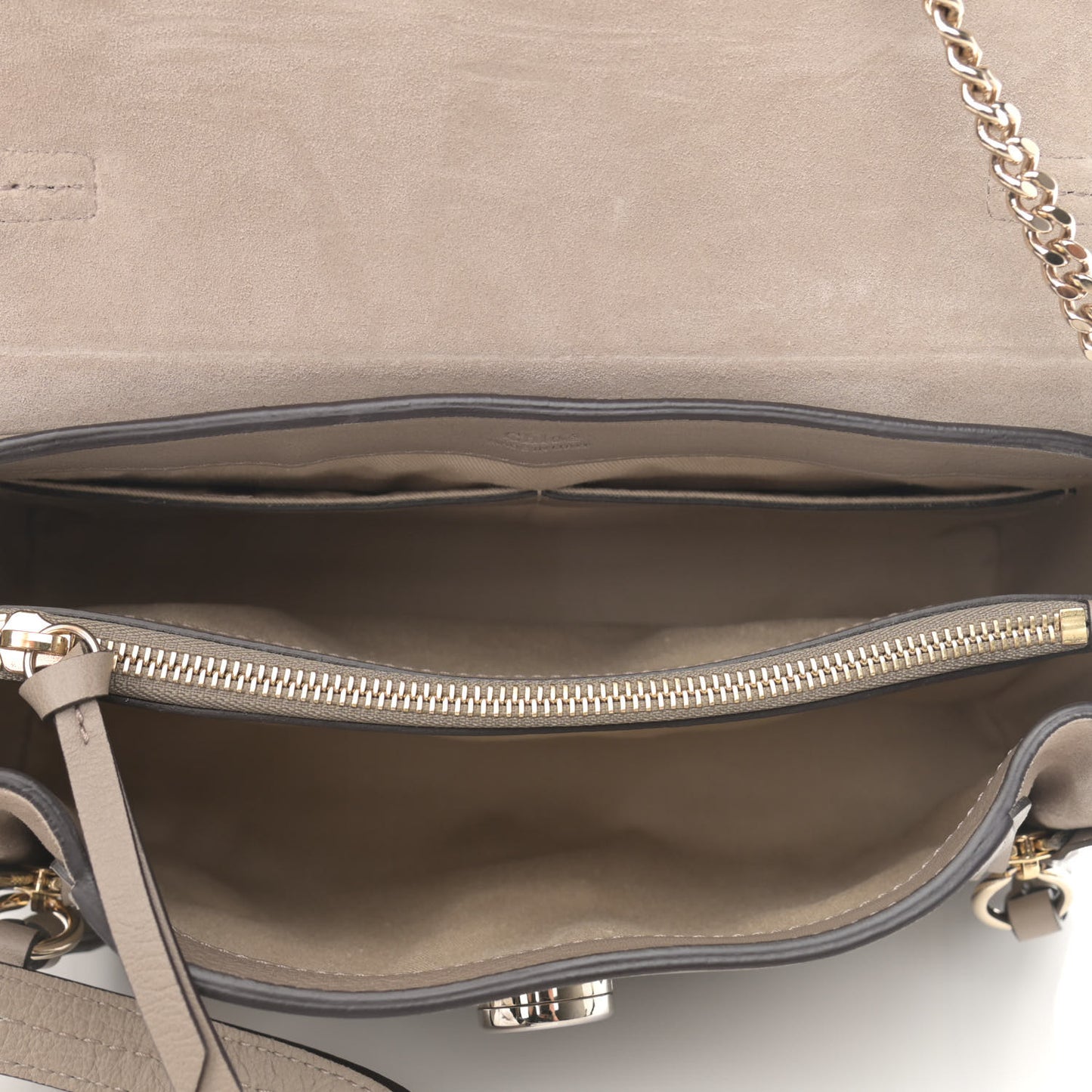 Calfskin Small Faye Day Shoulder Bag Motty Grey