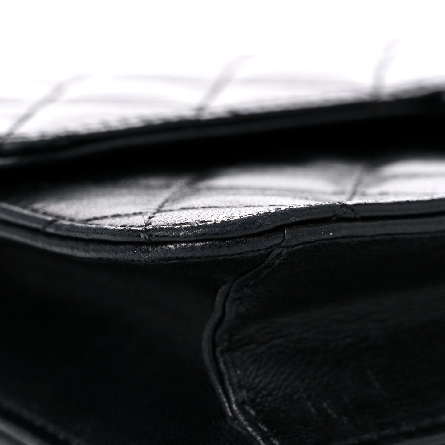 Lambskin Quilted Medium Crossing Times Flap Black