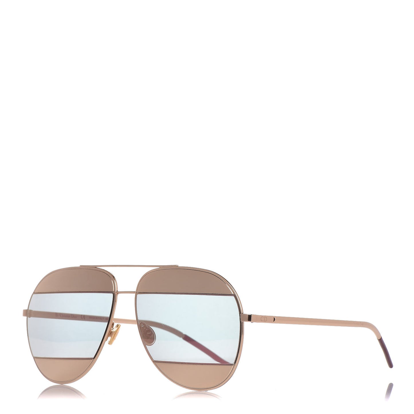 Split 1 Aviator Sunglasses Rose Gold