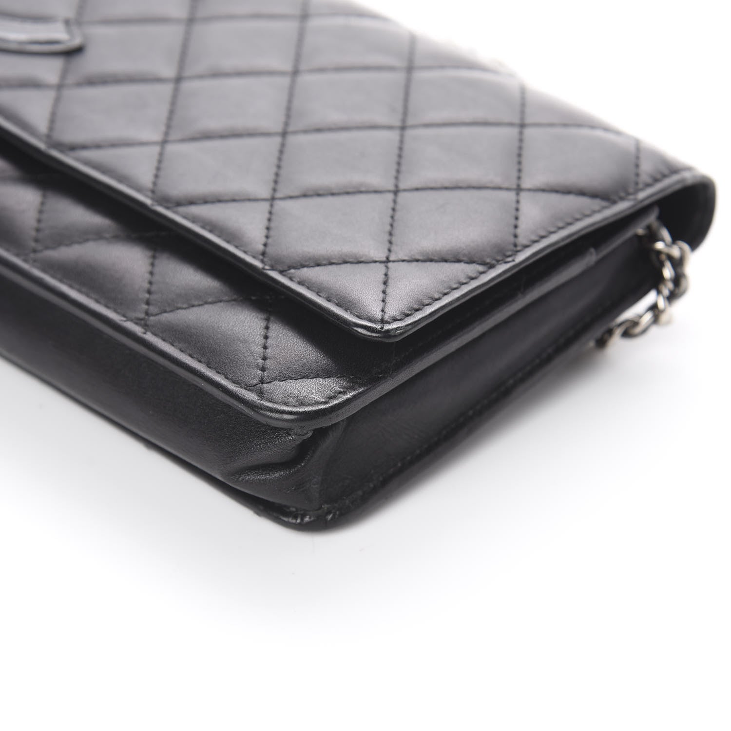 Chanel Calfskin Quilted Cambon Wallet On Chain WOC Black 6 of 9