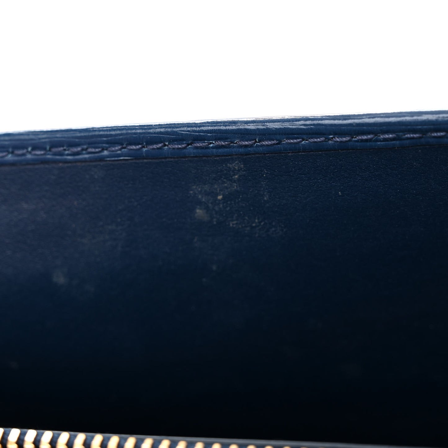 Vitello Move Metal Oro Chain Wallet Bluette