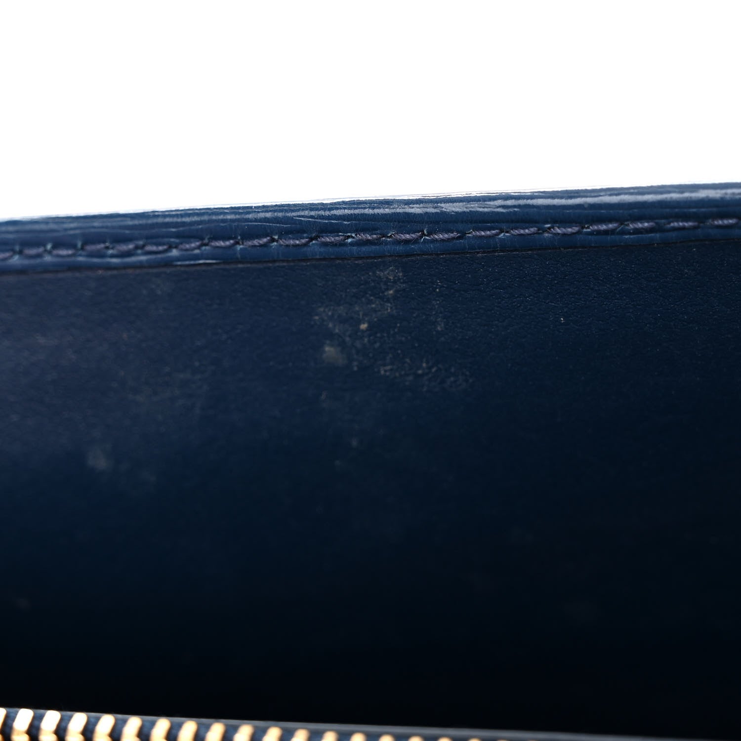 Prada Vitello Move Metal Oro Chain Wallet Bluette 13 of 14