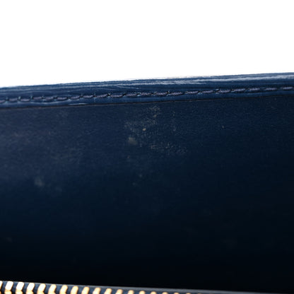 Prada Vitello Move Metal Oro Chain Wallet Bluette 13 of 14