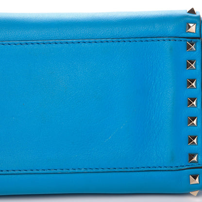 Valentino Garavani Vitello Mini Rockstud Double Handle Tote Blue Fluo 11 of 15