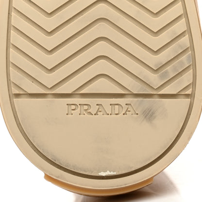 Prada Gabardine Triangle Logo Bi-Color Wheel High Top 35mm Sneakers 38 Corda Kaki 8 of 10