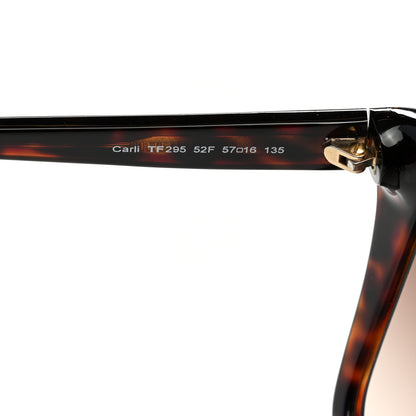 Tom Ford Carli Oversize Square Cateye Sunglasses TF295 Havana Brown 5 of 8