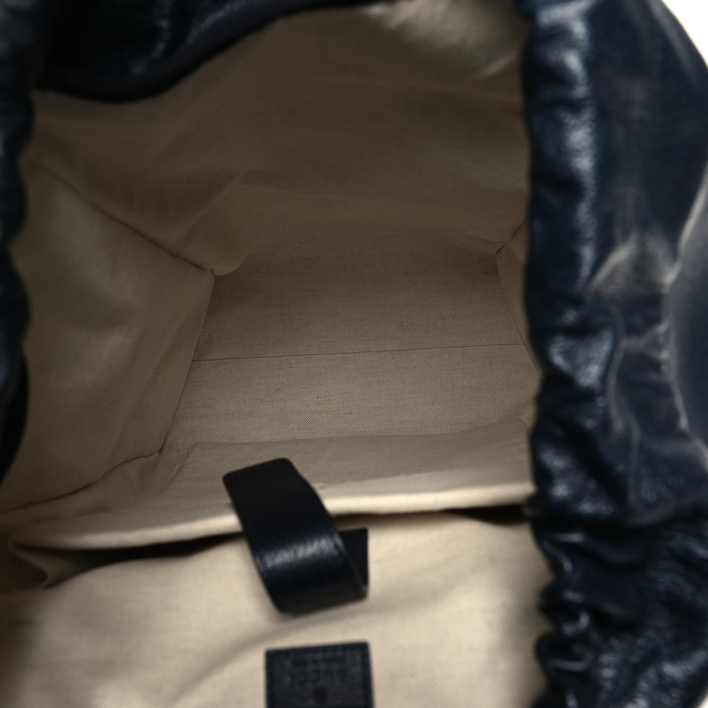 Textured Dollar Calfskin Web Medium Ophidia Double Buckle Backpack Blue Agata