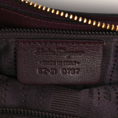 Salvatore Ferragamo Calfskin Fanisa Gancini Hobo Plum 5 of 6