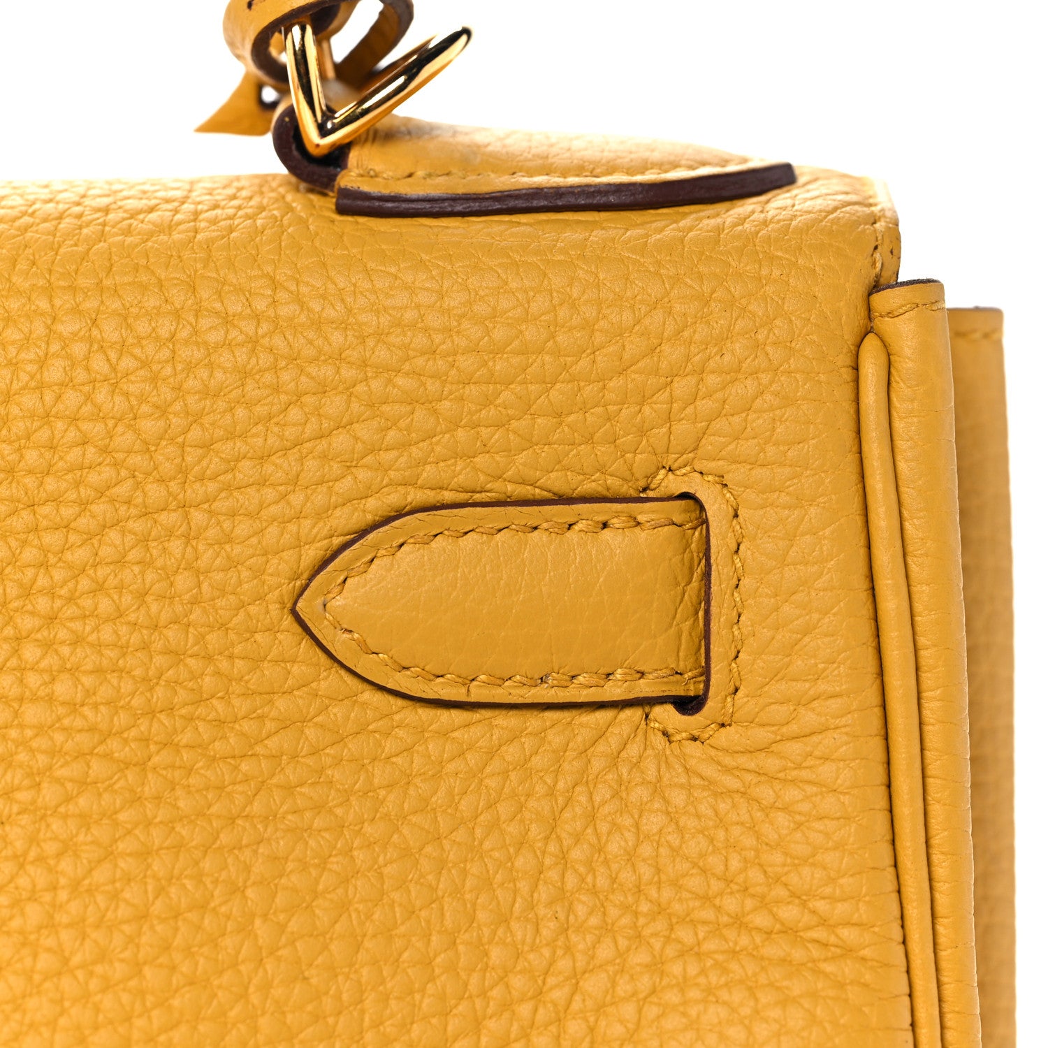 Hermes Taurillon Clemence Kelly Retourne 28 Jaune Ambre 11 of 42