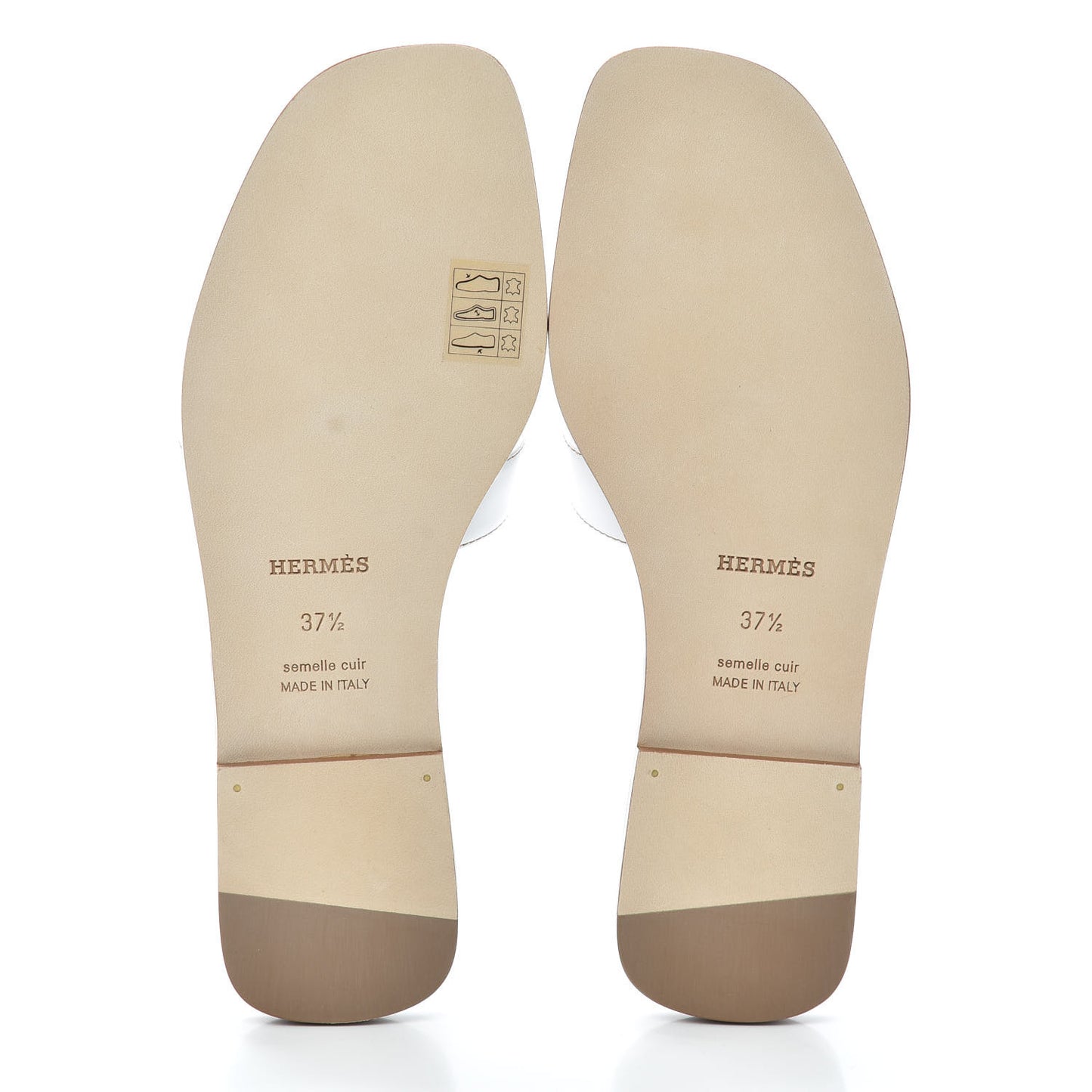 Box Calfskin Oran Sandals 37.5 White