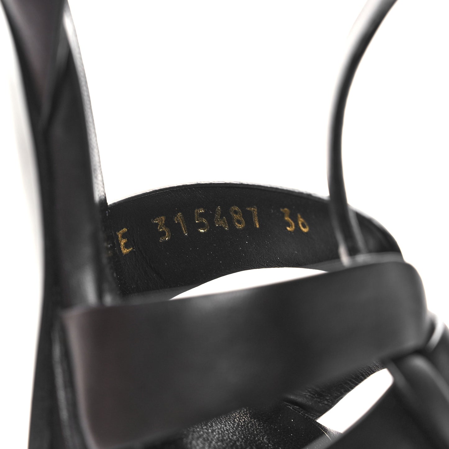 Calfskin Tribute 105 Platform Sandals 36 Black