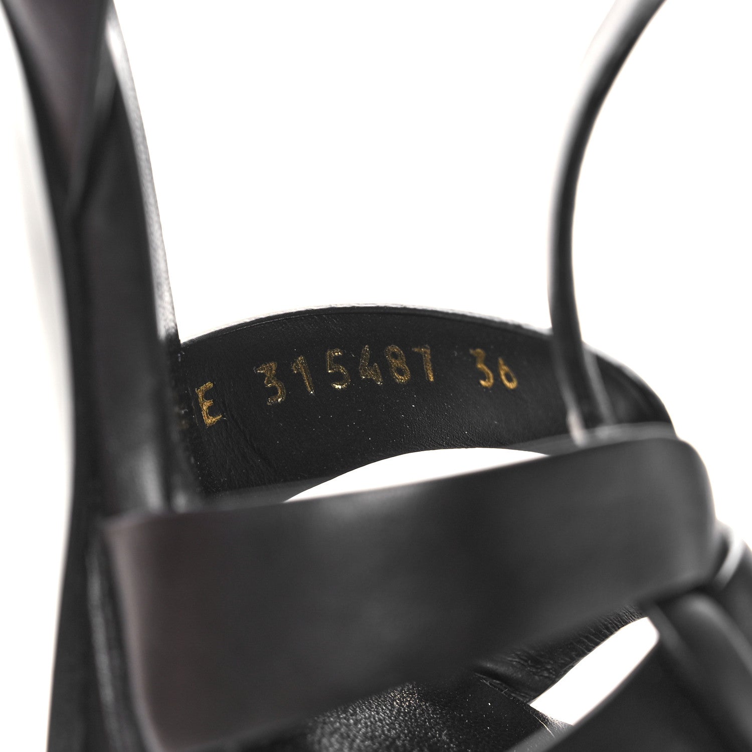Saint Laurent Calfskin Tribute 105 Platform Sandals 36 Black 8 of 9